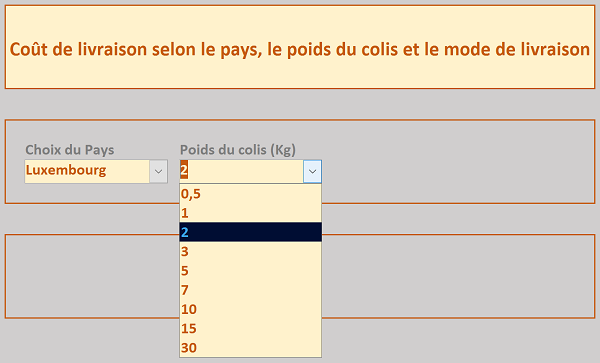 Contenu et valeur de liste déroulante formulaire Access selon requête SQL sur 2 champs