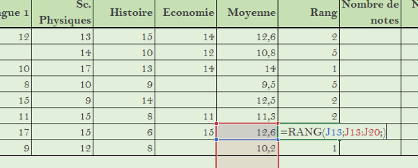 Incohérence de calcul Excel car plage non figée