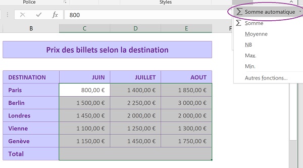 Sommes instantanées sur une grande quantité de valeurs