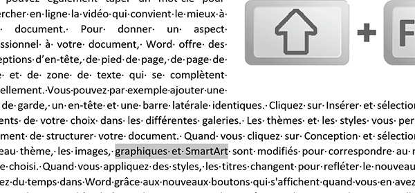 Sélectionner très précisément des groupes de mots dans Word avec la souris et la touche Maj