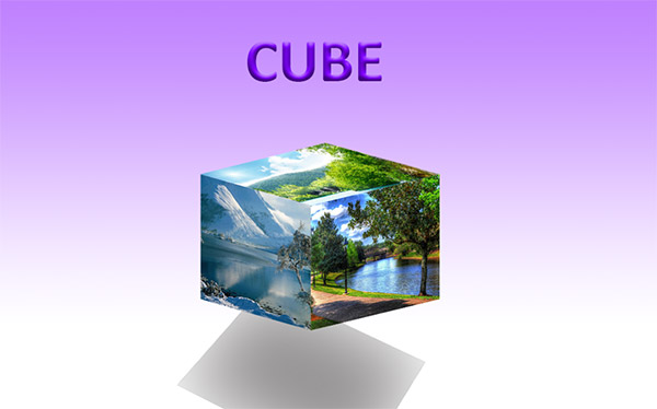 cube torsion et effet biseautage Photoshop