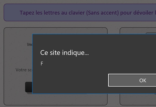 Interpréter les touches du clavier sur une page Web par le code Javascript