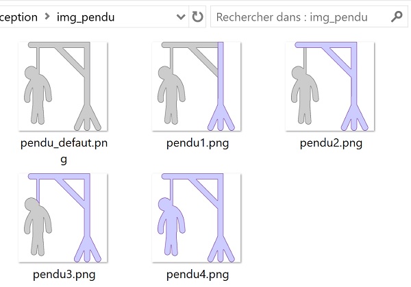 Ressources externes de la page Web, images du jeu à charger par le code Javascript