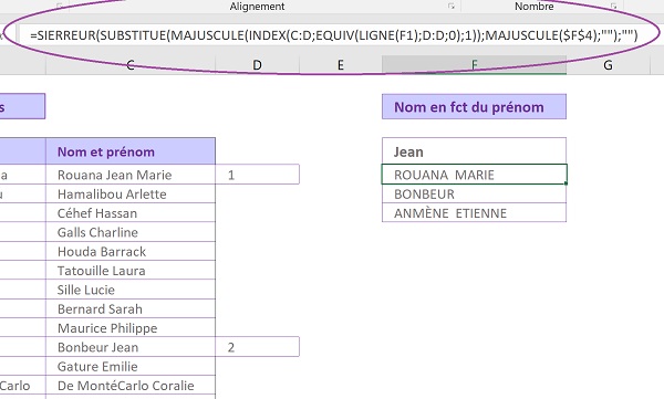 Extraire informations de bases de données par recherche de caractères grâce aux fonctions Excel de texte