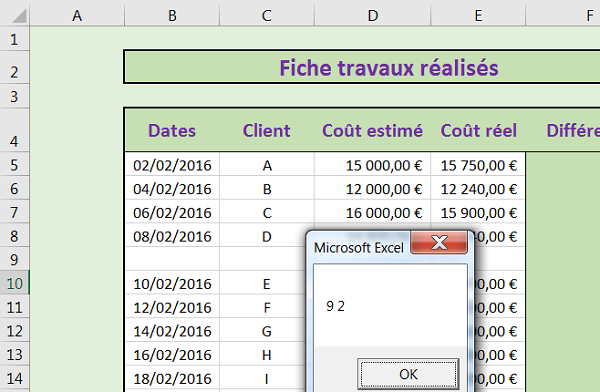 Détecter les lignes vides tableau Excel en VBA