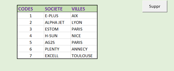 Supprimer doublons dans tableau Excel avec VBA