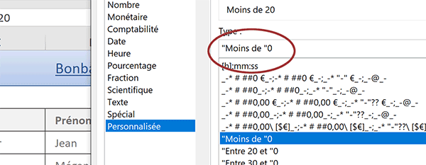 Format de cellule Excel pour ajouter un texte explicatif au nombre