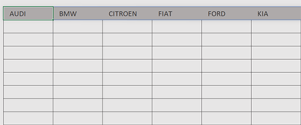 Transposer horizontalement les valeurs uniques triées par formule Excel