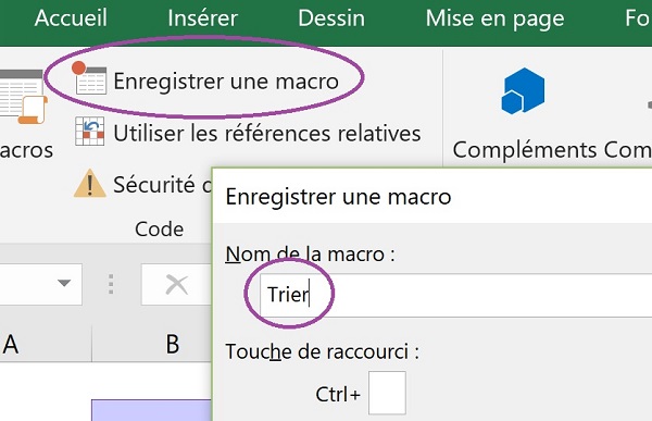 Enregistrer une macro Excel pour trier un tableau aléatoirement