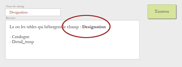 Trouver les noms des tables hébergeant un champ en VBA Access