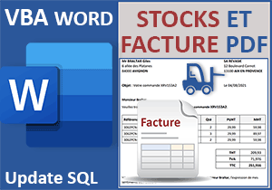 Actualiser les stocks et créer la facture PDF