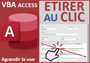 Agrandir la taille d un champ Access au clic de la souris