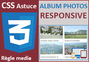 Album photos Web Responsive avec les styles Css