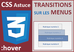 Animation des menus par les styles CSS