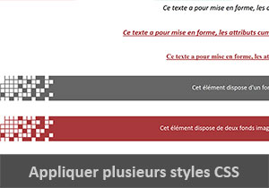 Appliquer plusieurs styles CSS dans un même élément HTML