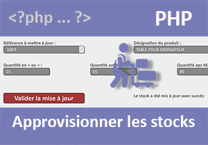 Approvisionnement des stocks en Php