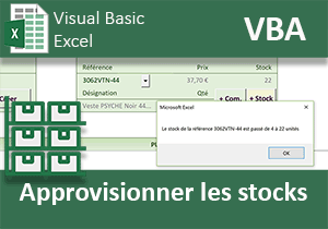 Approvisionner les stocks en VBA Excel