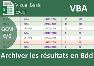 Archiver les résultats Excel en base de données Access