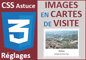 Aspect carte de visite sur des images avec les styles CSS