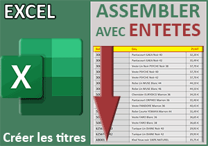 Assembler des tableaux avec des titres ajoutés