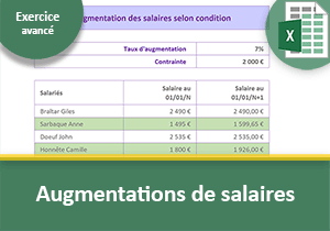 Augmentations de salaires sous condition avec Excel