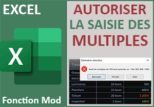 Autoriser uniquement la saisie des multiples de Cent