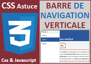 Barre de menu verticale avec les styles Css