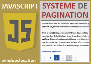 Barre de pagination Web par le code Javascript