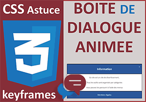 Boîte de dialogue animée par les styles Css