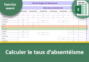 Calculer le taux d absentéisme avec Excel