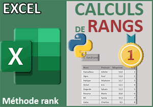 Calculs de rangs par formule Python dans Excel