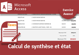 Calculs de synthèse dans les états Access