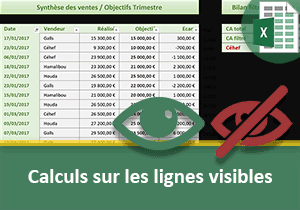 Calculs sur les lignes filtrées avec critère