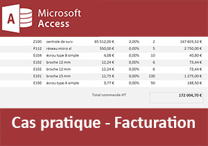 Cas pratique pour créer une base de données de facturation Access