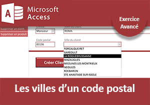 Charger les villes d un code postal avec Access