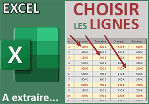 Choisir dynamiquement les lignes à extraire avec Excel