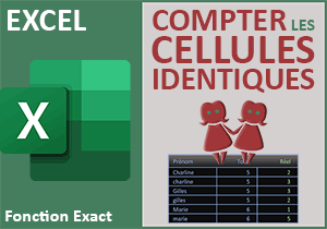 Compter les cellules strictement identiques avec Excel