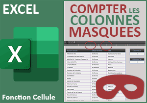 Compter les colonnes visibles et masquées avec Excel