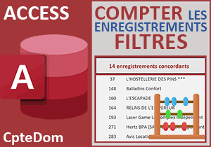 Compter les enregistrements filtrés sur un formulaire Access