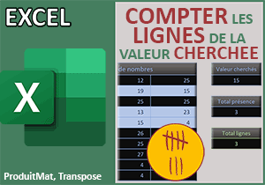 Compter les lignes de la valeur cherchée avec Excel