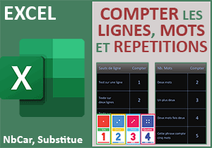 Compter les mots et répétitions dans les cellules Excel