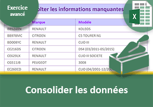 Consolider les données d un tableau Excel