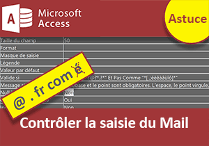 Contrôler la saisie d un mail avec Access