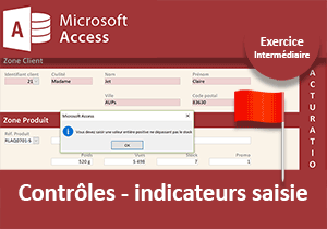 Contrôles et indicateurs de saisie sur formulaire Access