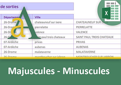 Convertir les cellules Excel en majuscules ou minuscules