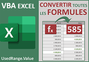 Convertir toutes les formules des feuilles en valeurs