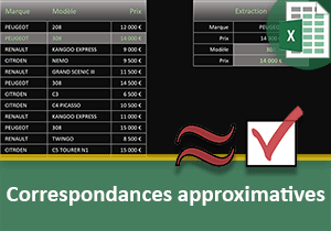 Correspondances approximatives sur critères recoupés