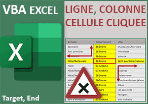 Couleurs sur la ligne et la colonne de la cellule cliquée