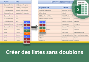 Créer des listes sans doublons avec une seule formule