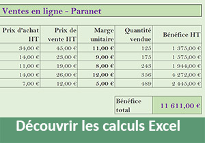 Créer des tableaux et réaliser des calculs Excel